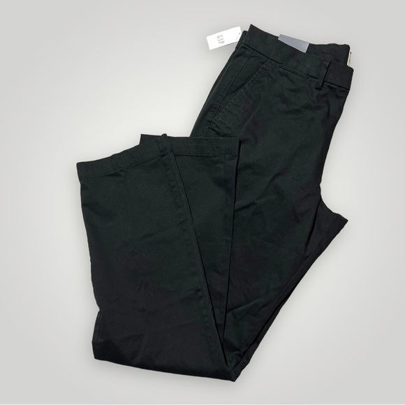 Gap Essential Khaki Straight Leg Black Pants 33”x32” - Picture 3 of 16
